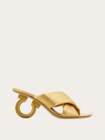 Ferragamo Padded sandal with Gancini heel